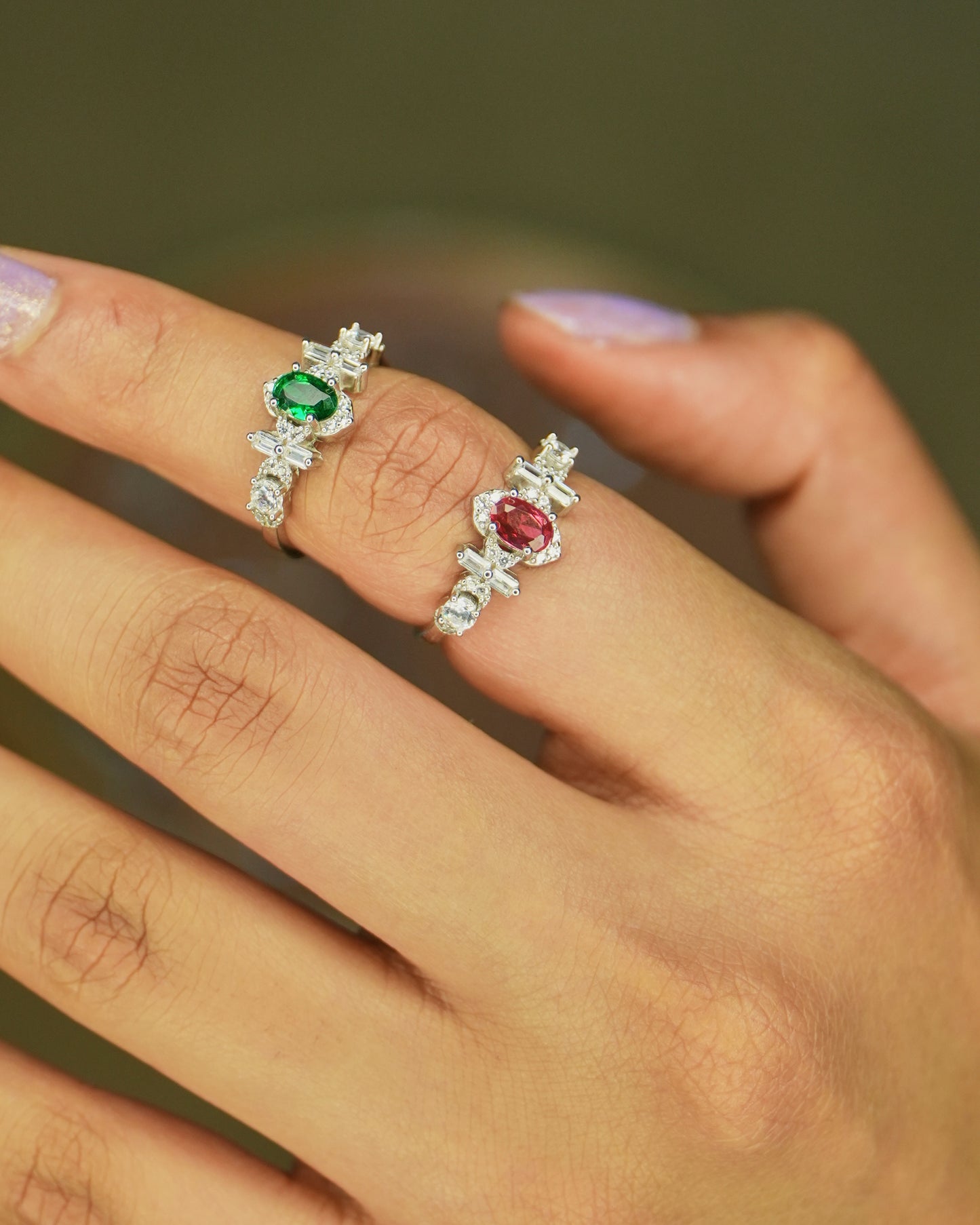 Oval Cut CZ Ring