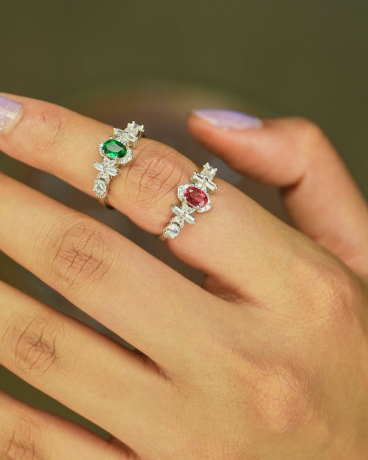 Oval Cut CZ Ring