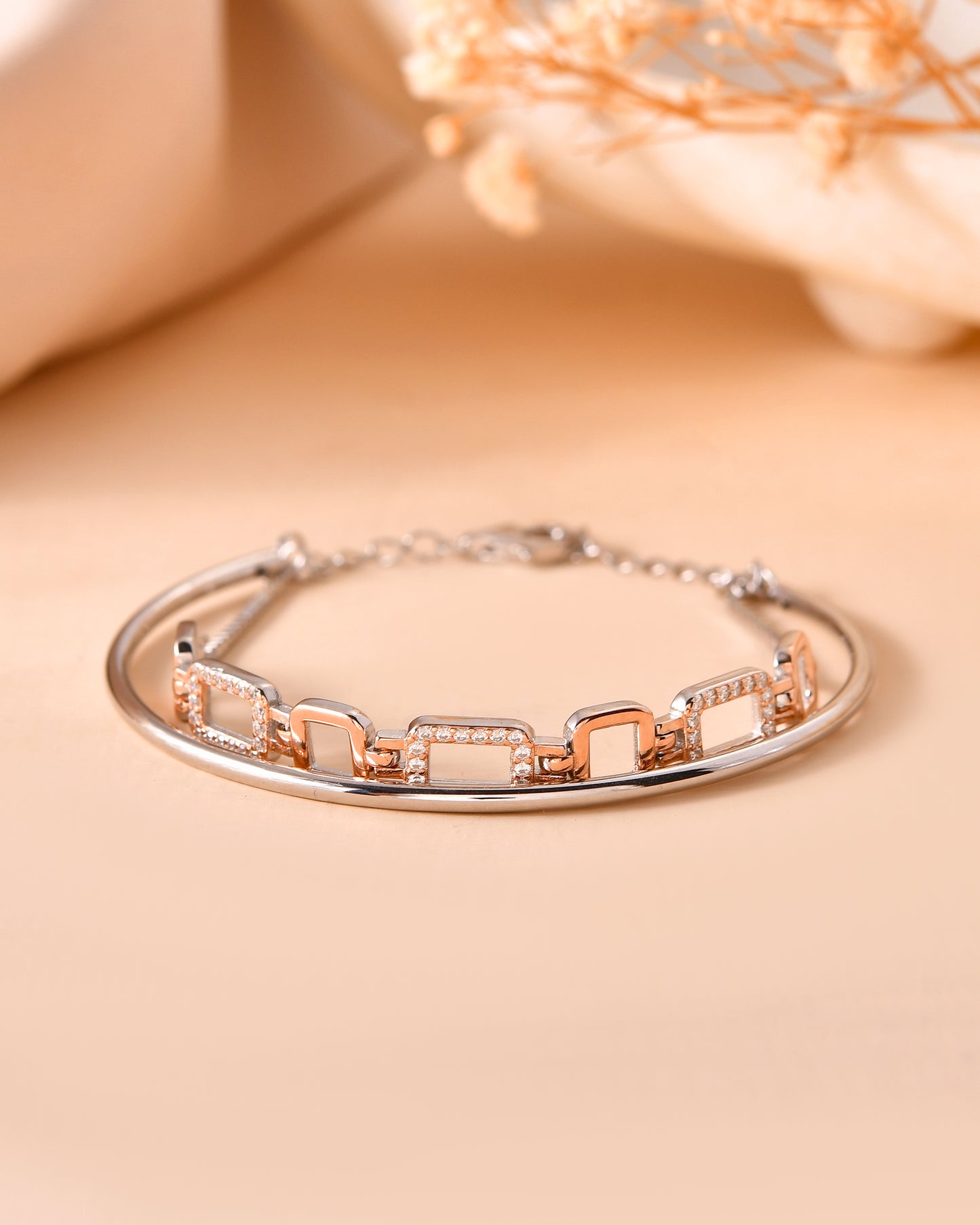 Fusion Silver Kada Bracelet
