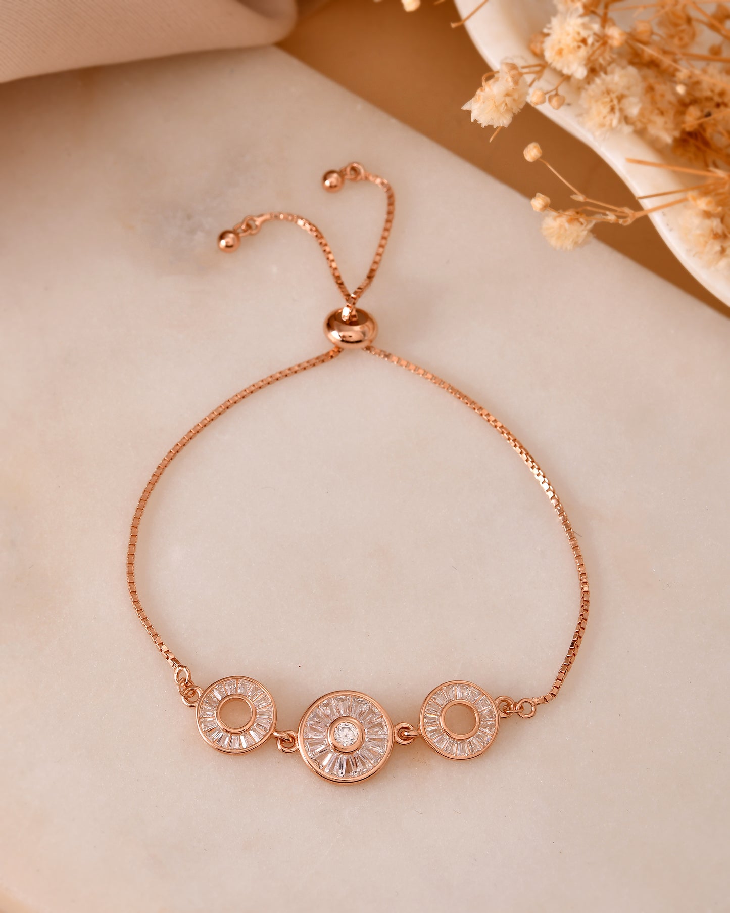 Donut Shaped Silver Bracelet