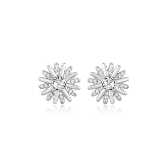 Daisy Solitaire Stud Earrings
