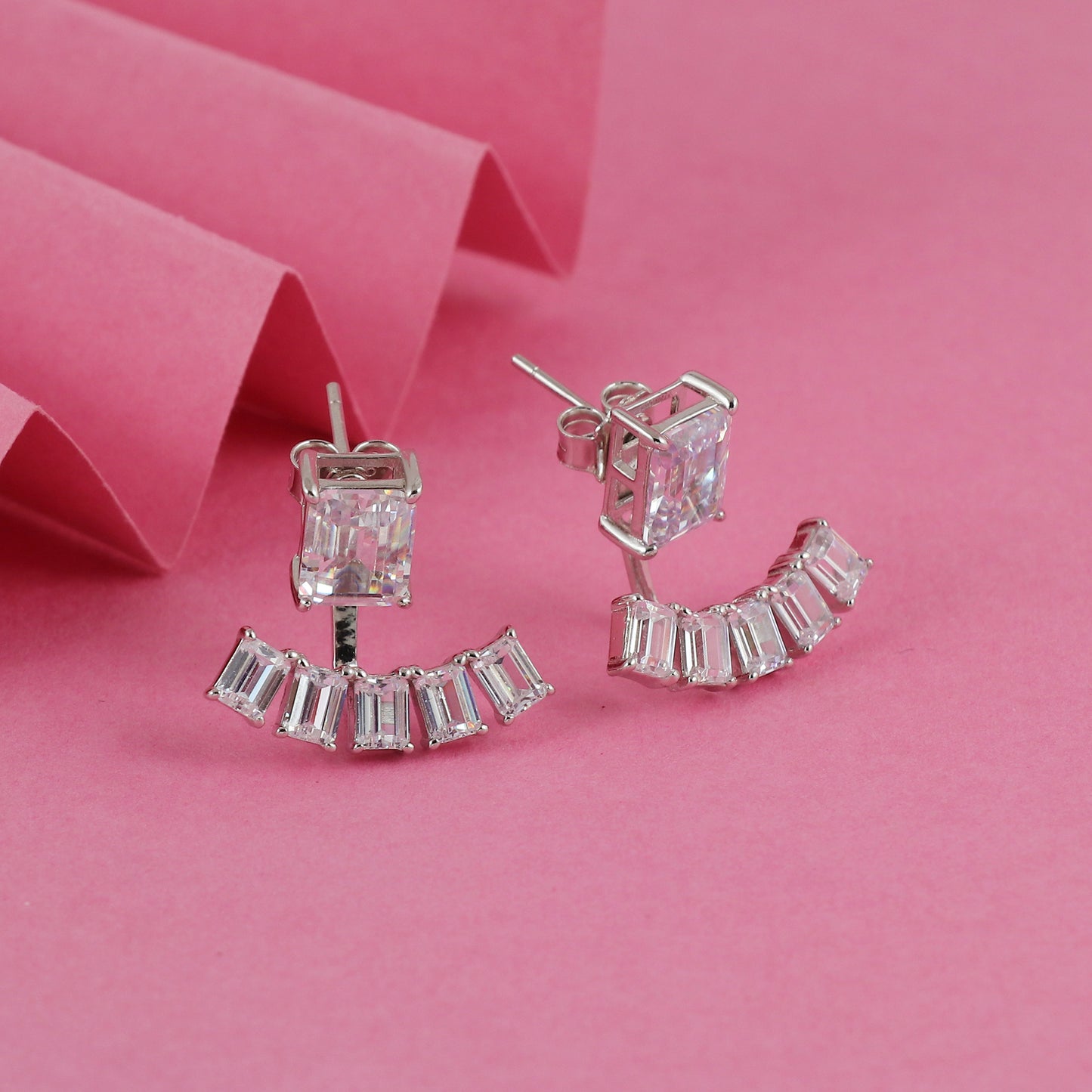 Bageutte Cut CZ Ear Jacket