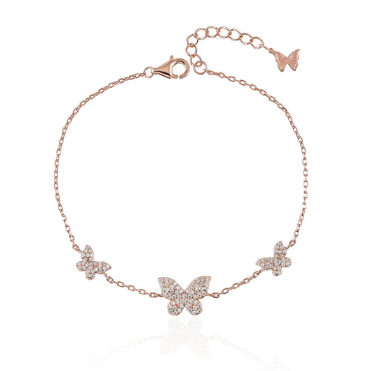 Rose Gold Plated Butterfly Bracelet
