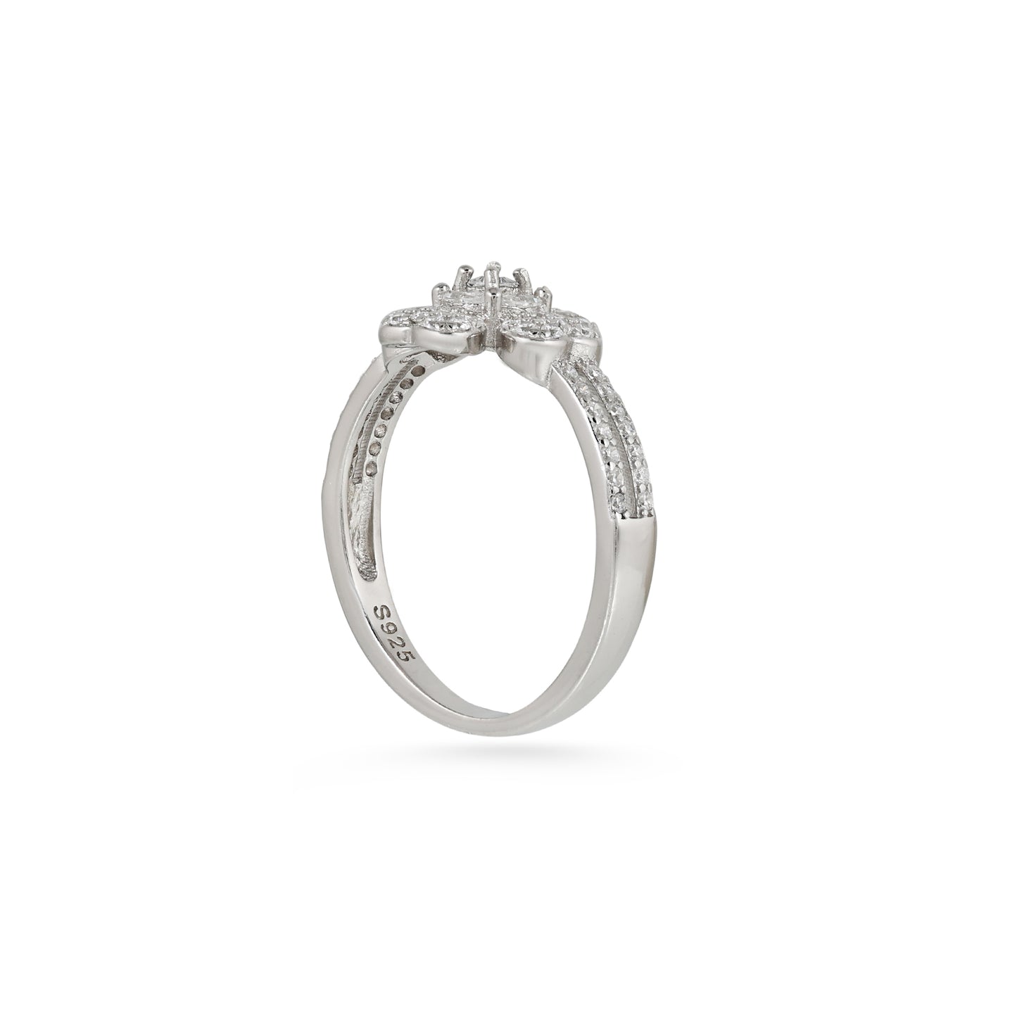 Four-Leaf Clover CZ Ring
