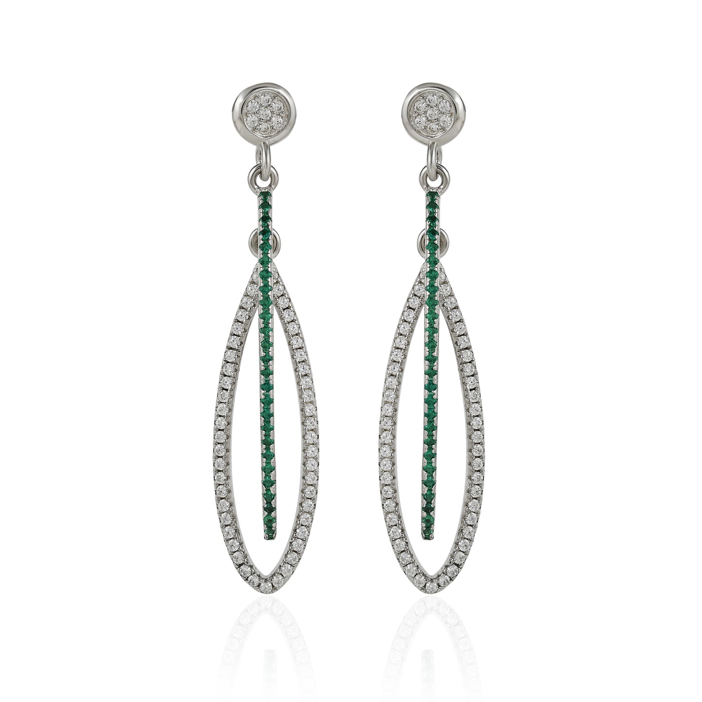 CZ Intertwined Dangle Earrings