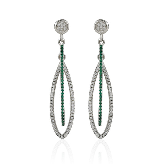CZ Intertwined Dangle Earrings