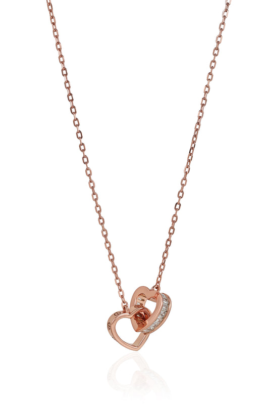 CZ LoveLock Chain Pendent Set