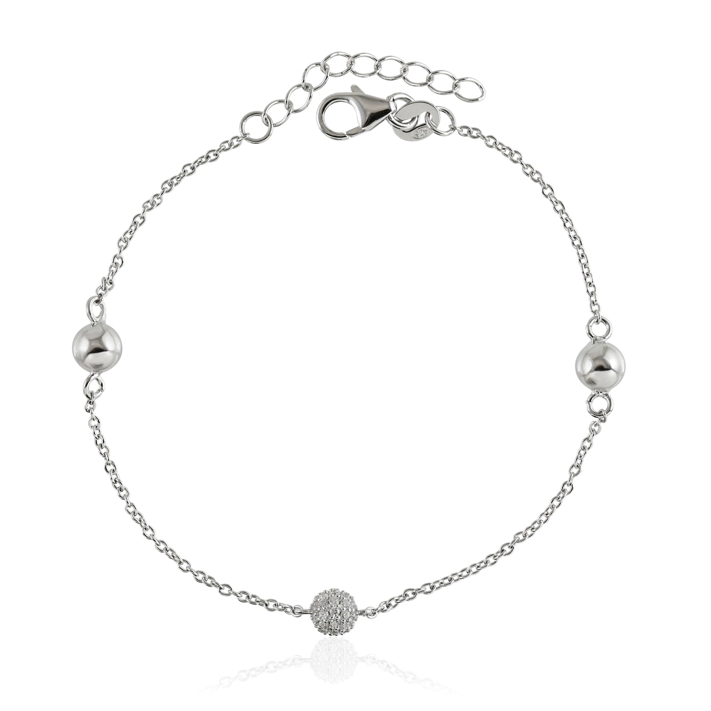 Minimal Silver CZ Bracelet