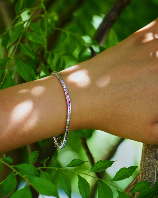 Rainbow Tennis Bracelet