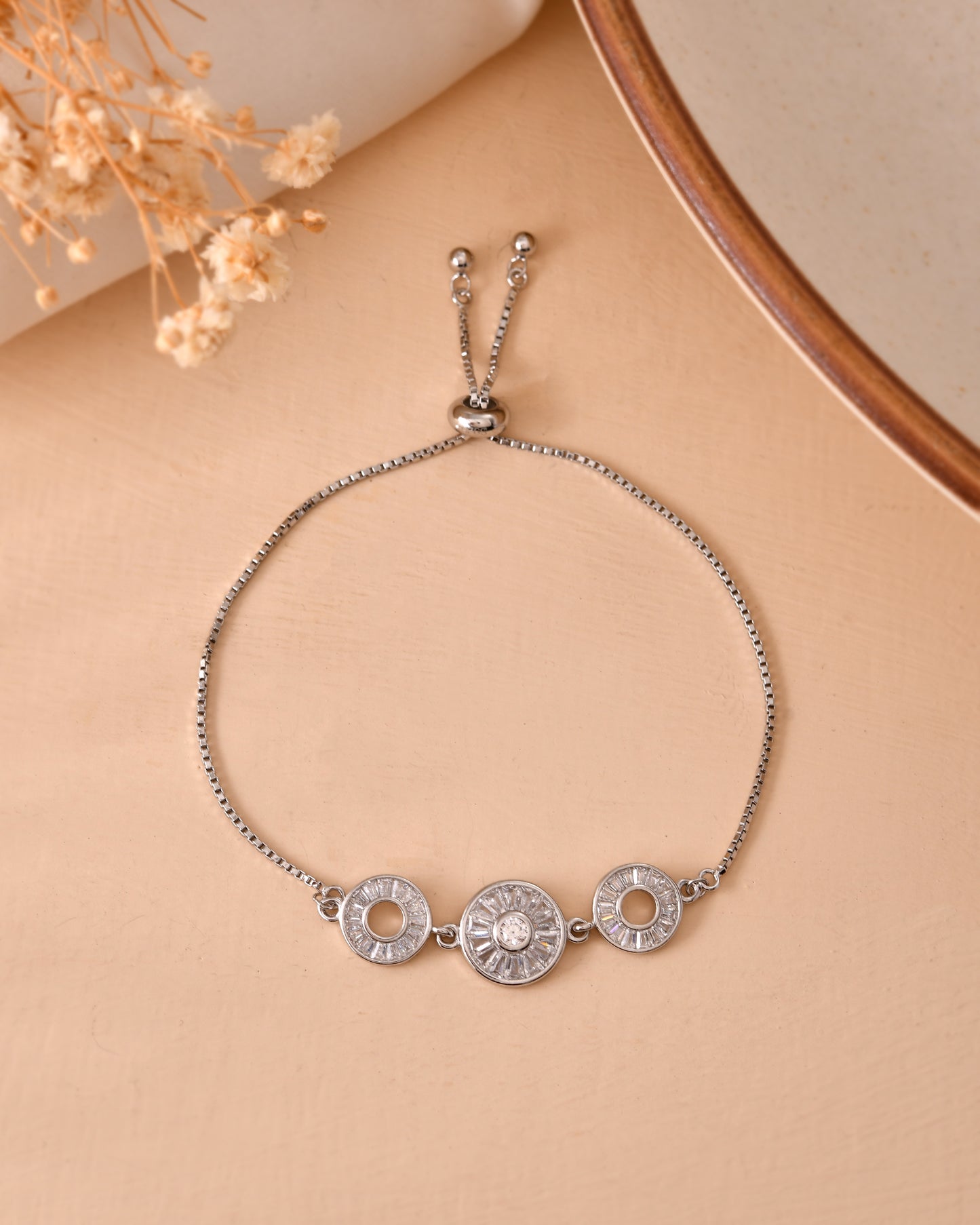 Donut Shaped Silver Bracelet