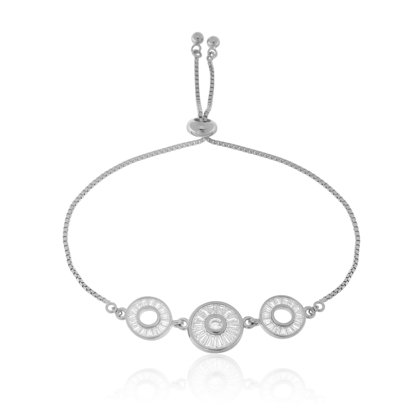 Donut Shaped Silver Bracelet