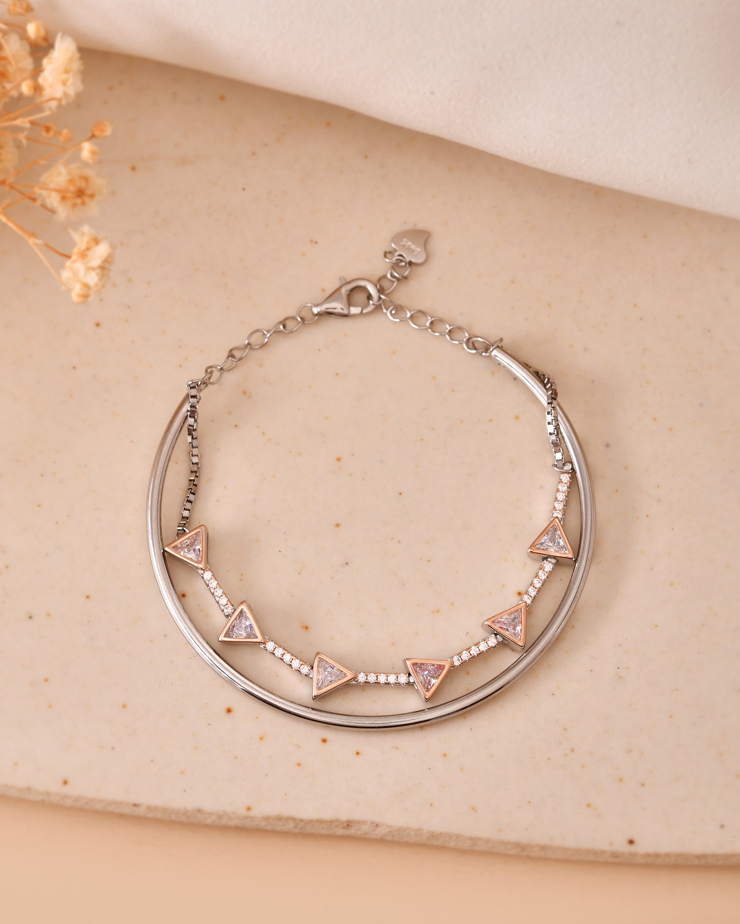 Trinity Silver Kada Bracelet