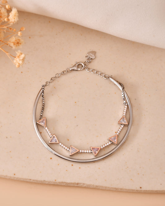 Trinity Silver Kada Bracelet