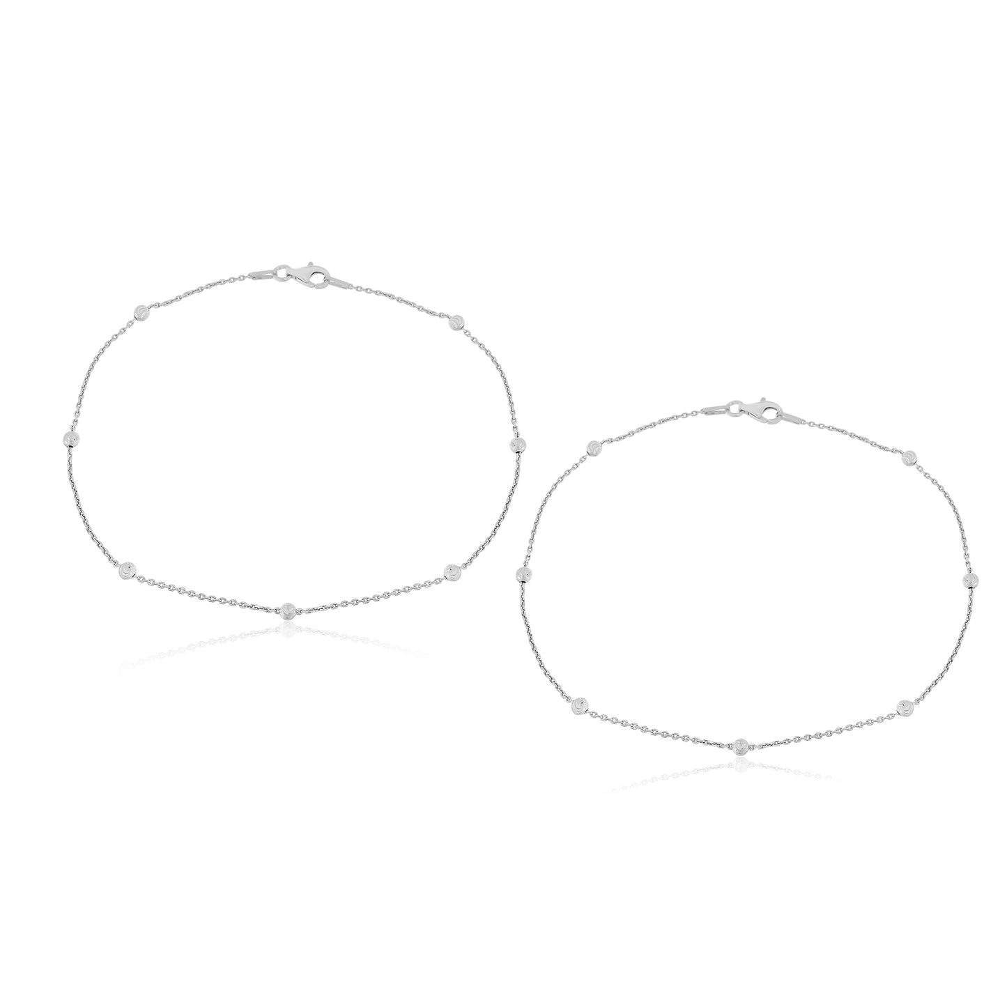Crescent Silver Chain Anklet