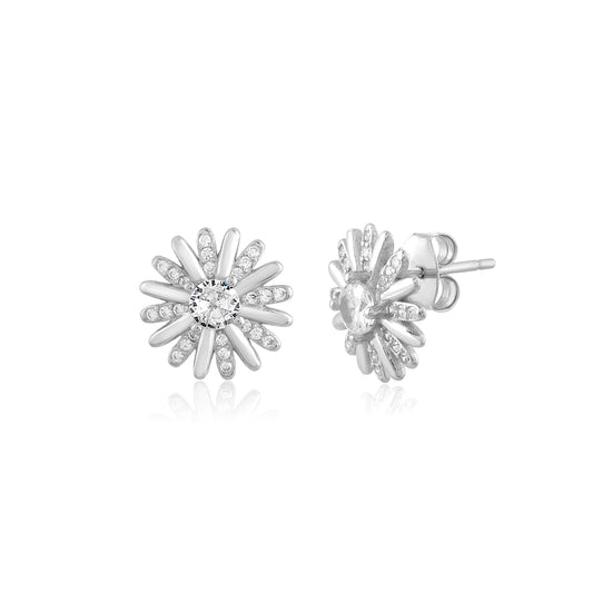 Daisy Solitaire Stud Earrings