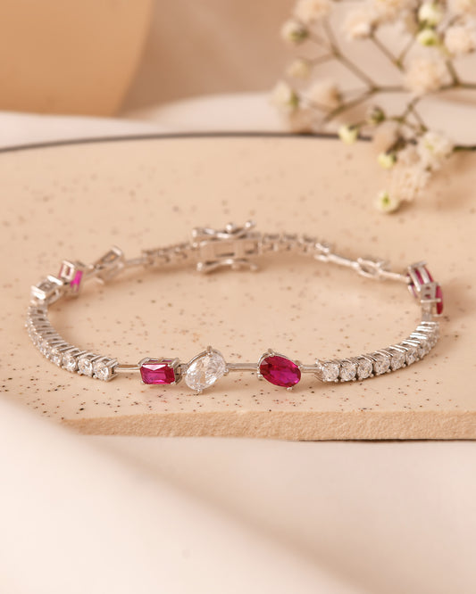 Dainty Silver Tennis Bracelet
