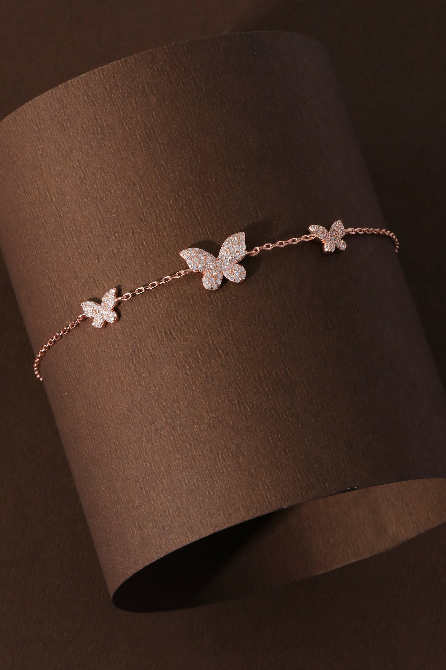 Rose Gold Plated Butterfly Bracelet