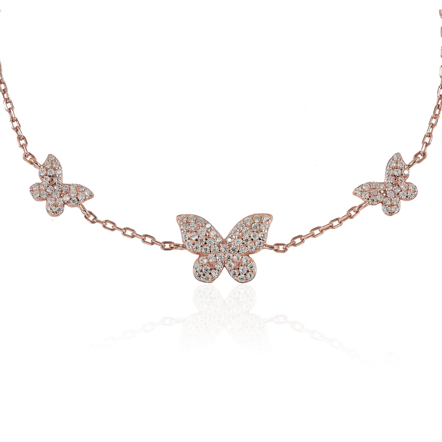 Rose Gold Plated Butterfly Bracelet